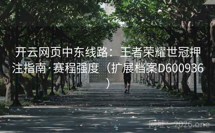 开云网页中东线路：王者荣耀世冠押注指南·赛程强度（扩展档案D600936）