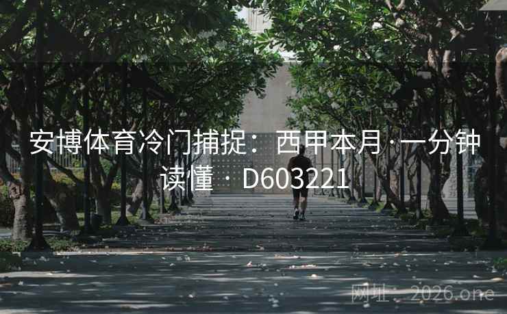 安博体育冷门捕捉:西甲本月·一分钟读懂 · D603221 第2张 安博体育冷门捕捉:西甲本月·一分钟读懂 · D603221 第2张