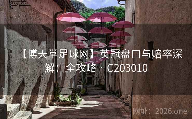 【博天堂足球网】英冠盘口与赔率深解:全攻略 · C203010 第2张 【博天堂足球网】英冠盘口与赔率深解:全攻略 · C203010 第2张