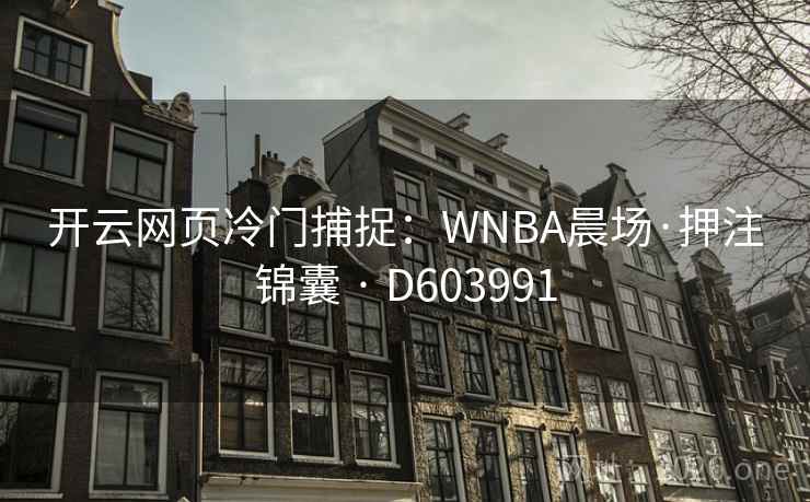 开云网页冷门捕捉:WNBA晨场·押注锦囊 · D603991 第2张 开云网页冷门捕捉:WNBA晨场·押注锦囊 · D603991 第2张